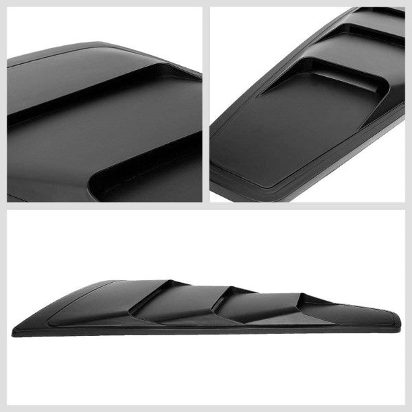 3PC Matte Black Window Louver Rear+Side Scoop Cover For 05-14 Ford Mustang Coupe
