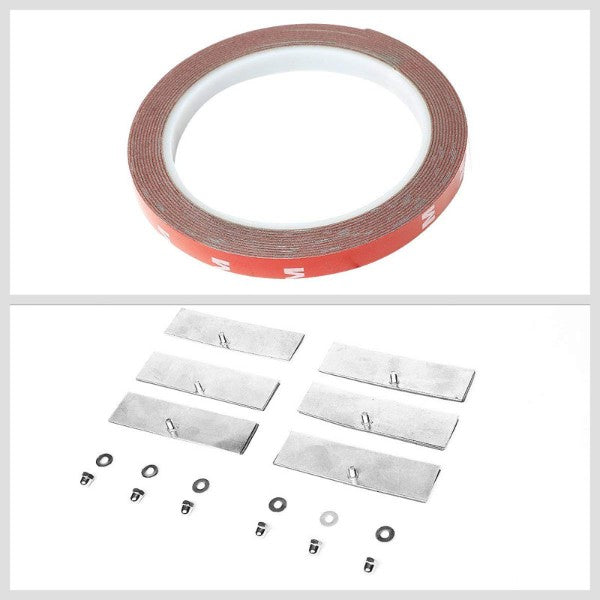 3PC Matte Black Window Louver Rear+Side Scoop Cover For 05-14 Ford Mustang Coupe