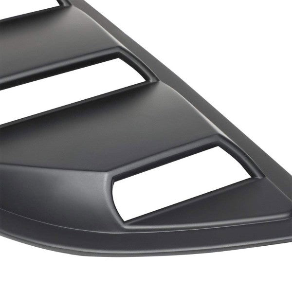 2PC Rear Matte Black Window Louver Side Scoop Cover For 15-18 Ford Mustang Coupe