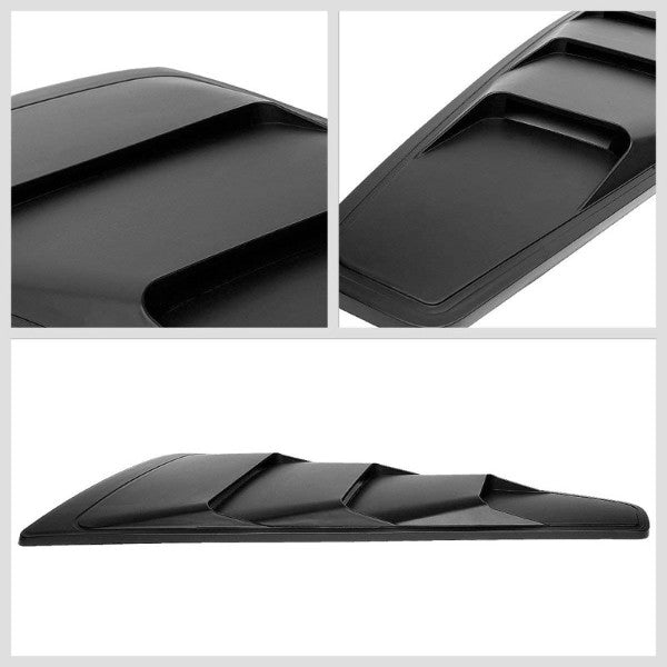 2PC Rear Matte Black Window Louver Side Scoop Cover For 05-14 Ford Mustang Coupe