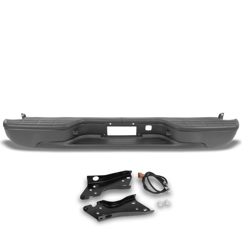 Black Rear Replacement Step Bumper For 99-06 Chevrolet Silverado 1500 Fleetside