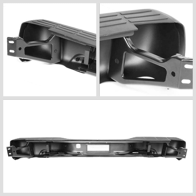 Black Rear Replacement Step Bumper For 99-06 Chevrolet Silverado 1500 Fleetside