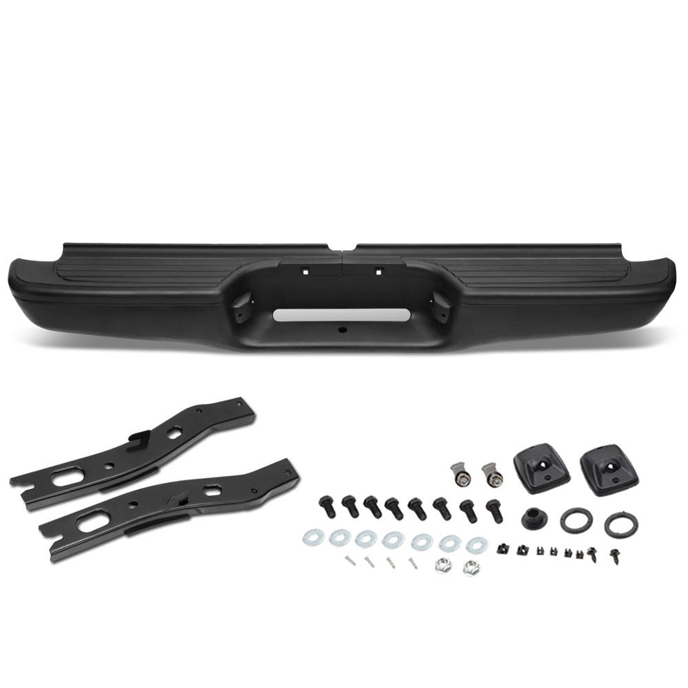 Black Primed ABS Plastic/Steel Rear Bumper Assembly w/Step For 95-04 Tacoma