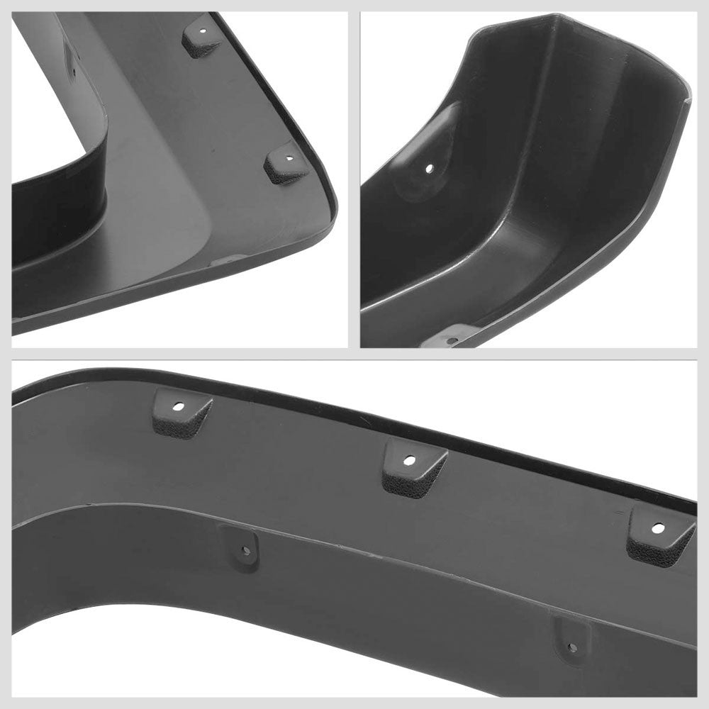 4PCS Black Pocket Style Wheel Fender Flares For 14-19 Silverado 1500 W/5.8' Bed