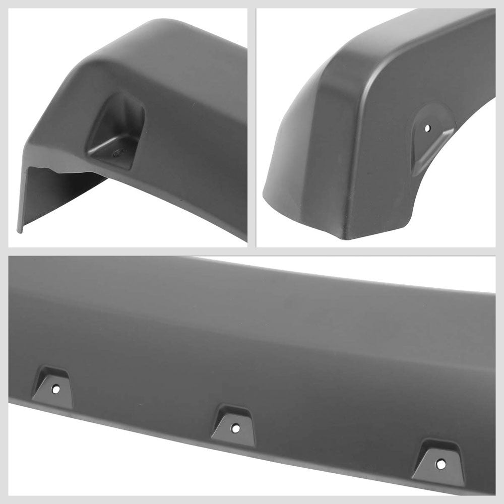 4PCS Black Pocket Style Wheel Fender Flares For 14-18 2500 3500 HD 6.5"/8" Bed