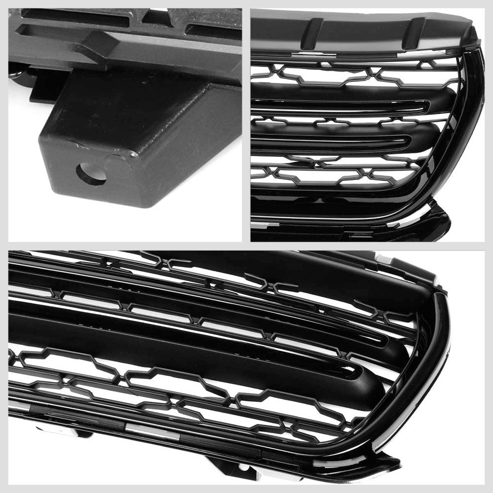 Black ABS Plastic Front Grille For 2015-2018 Dodge Charger 3.6L/5.7L/6.4L
