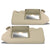 Bolt-On Driver & Passenger Side Beige Sun Visor w/Vanity Light For 14-19 QX60
