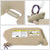 Bolt-On Driver & Passenger Side Beige Sun Visor w/Vanity Light For 14-19 QX60