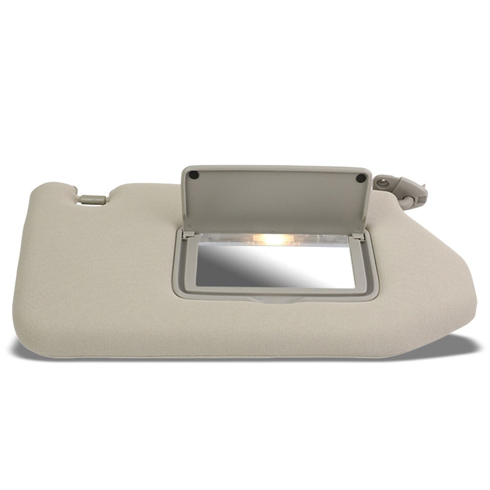 Bolt-On Right Passenger Side Grey Sun Visor w/Vanity Light For 13-19 Pathfinder