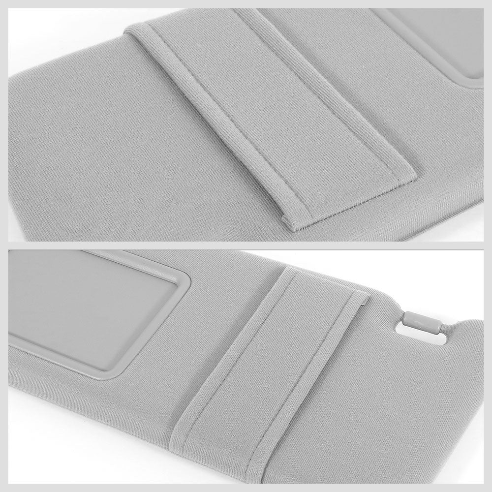 Bolt-On Left (Driver Side) Grey Sun Visor w/Vanity Light For 09-16 Toyota Venza