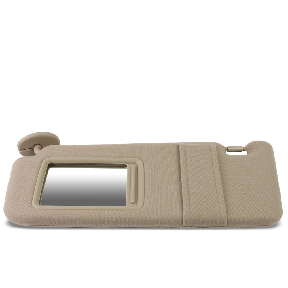 Bolt-On Left Driver Side Beige Sun Visor w/Vanity Light For 09-16 Toyota Venza