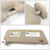 Bolt-On Left Driver Side Beige Sun Visor w/Vanity Light For 09-16 Toyota Venza