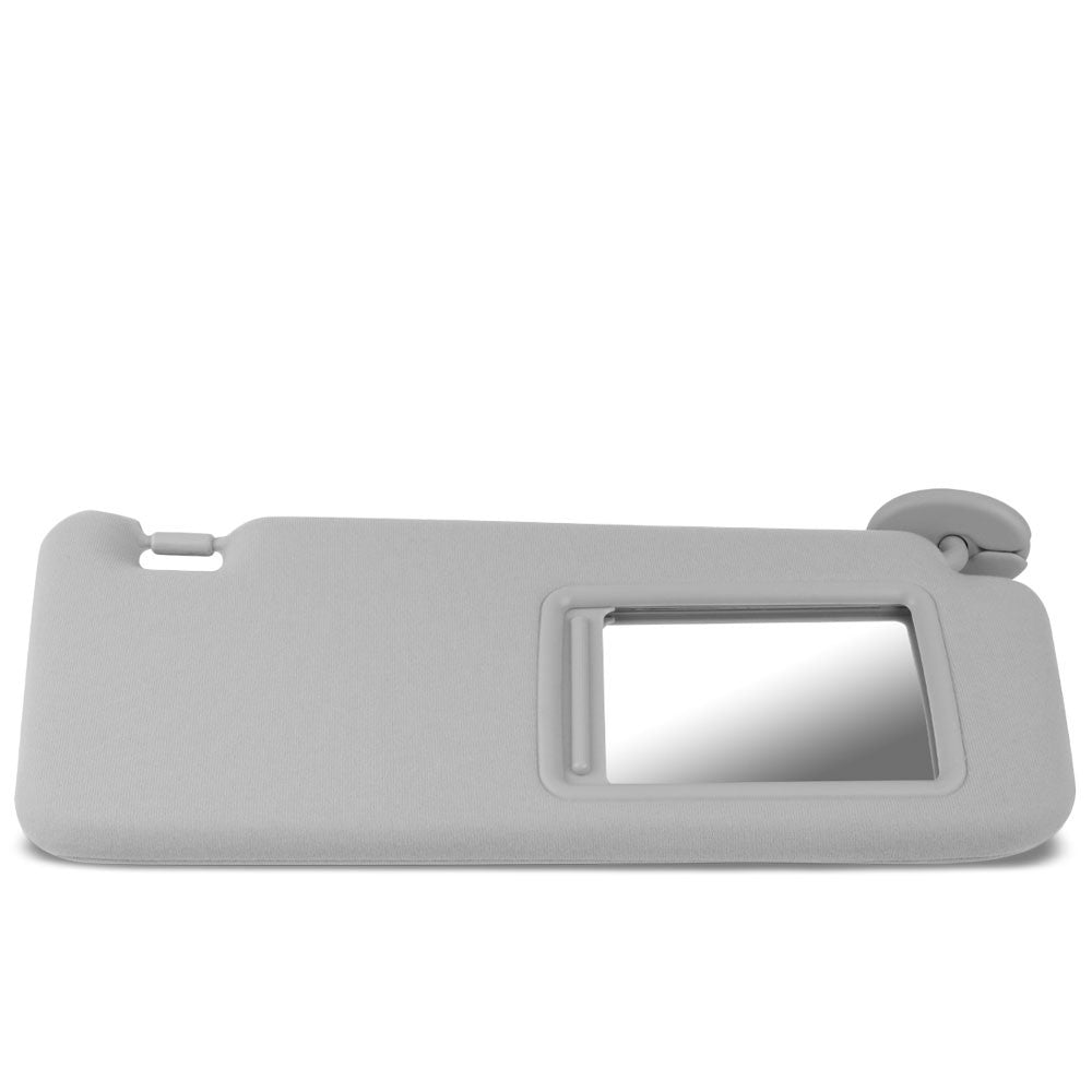 Bolt-On Right (Passenger) Grey Sun Visor w/Vanity Light For 09-16 Toyota Venza