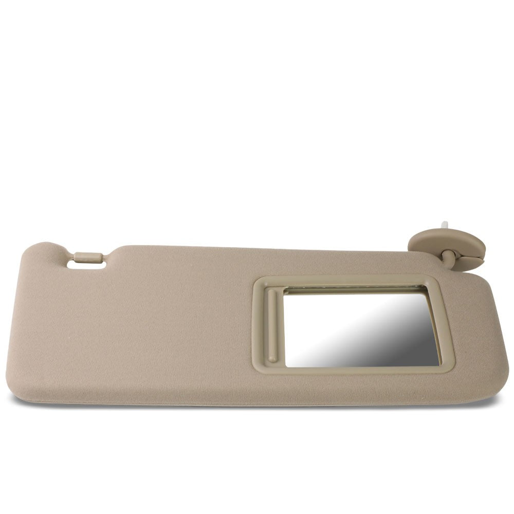 Bolt-On Right (Passenger) Beige Sun Visor w/Vanity Light For 09-16 Toyota Venza