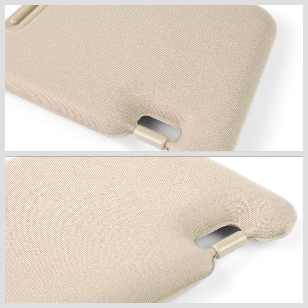 Bolt-On Right (Passenger) Beige Sun Visor w/Vanity Light For 09-16 Toyota Venza