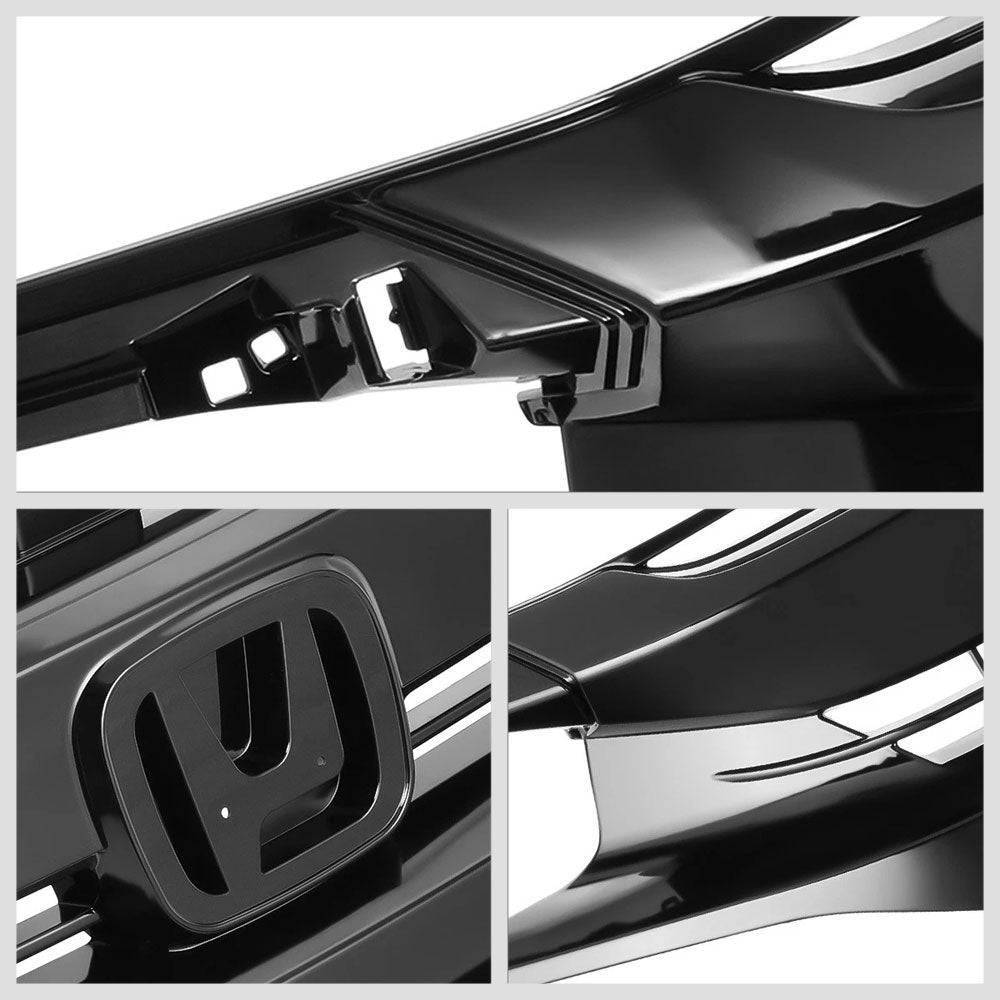 BFC-FGR-1-0183-OE Glossy Black OE Style Front Grille For 16-18 Honda Civic Coupe/Sedan/Hatchback