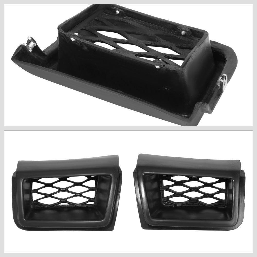 Left & Right Black Bare Front Bumper Brake Air Ducts For 03-07 Silverado 1500 SS