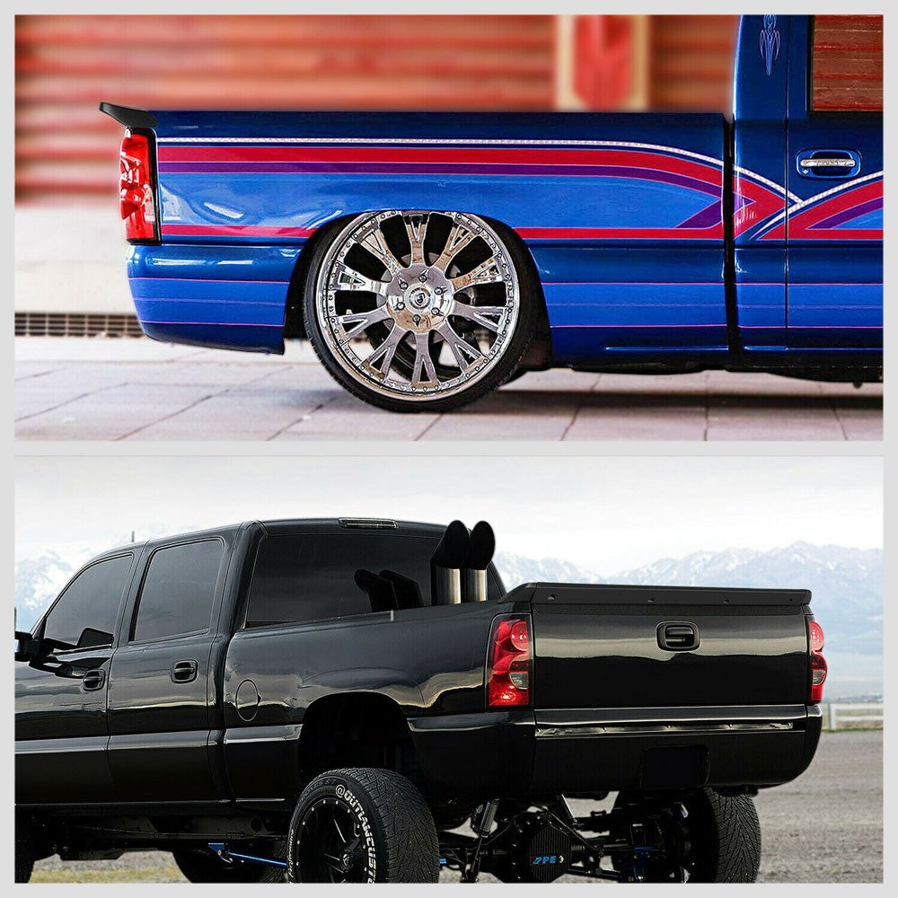 Matte Black 3PC Style Tailgate Spoiler Wing For 99-07 Silverado Sierra Fleetside