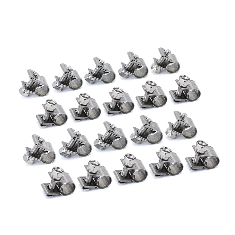 HPS FIC-8 304 Stainless Steel Fuel Injection Hose Clamp 20PCs ...