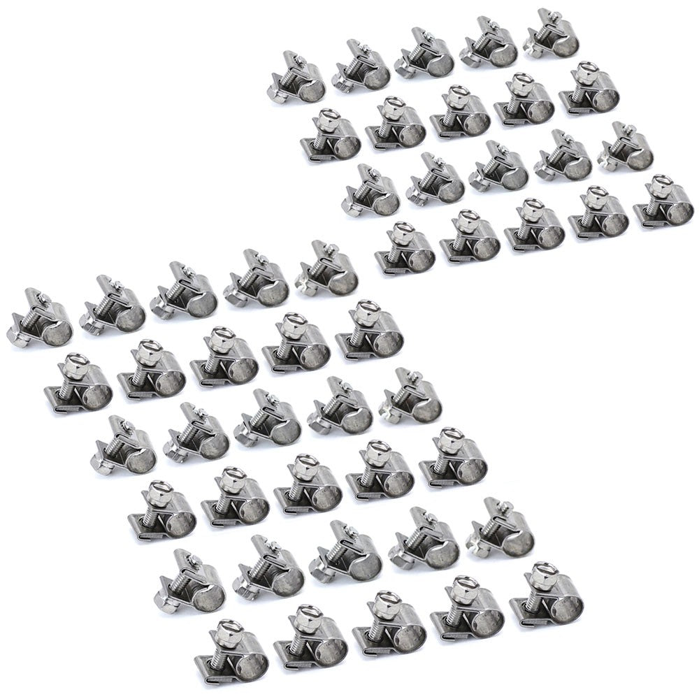 50X HPS Stainless Steel Fuel Injection Hose Clamp FIC-8x10 FIC-8-URQTY-50