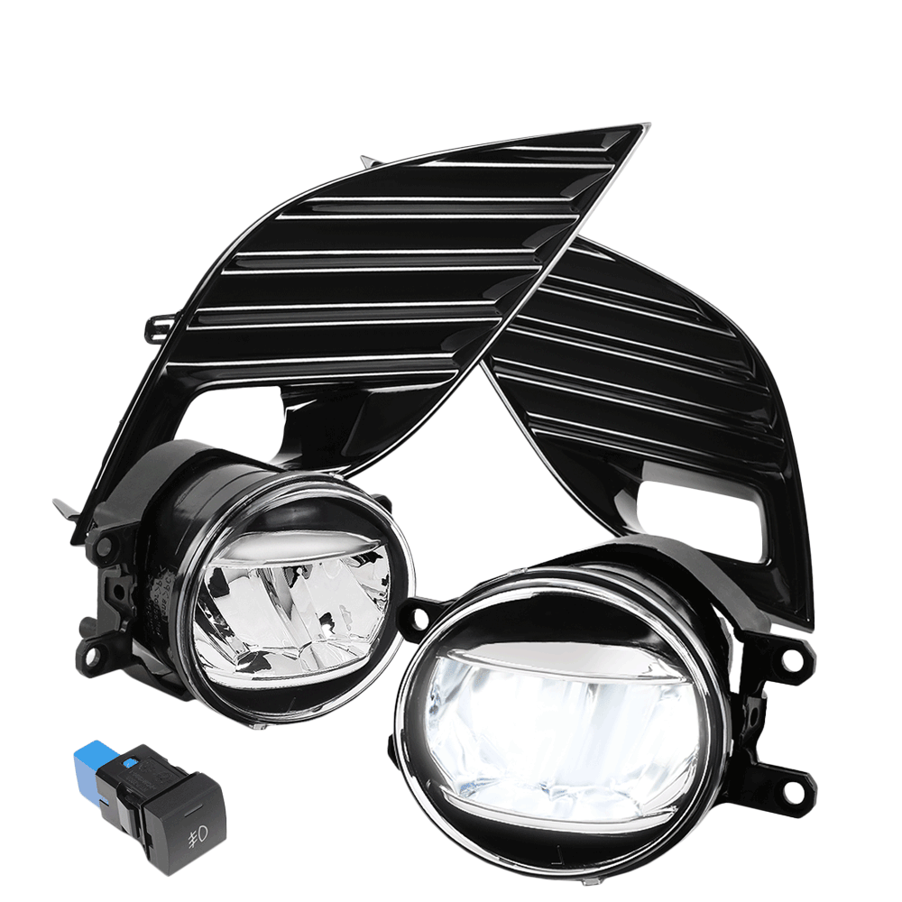 Clear Lens LED Front Bumper Fog Light Lamps w/Switch For 18-20 Toyota Camry SE XSE ONLY