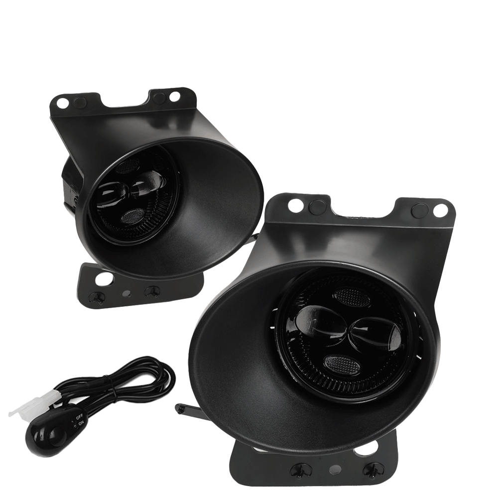 Black Housing/Smoked Lens LED Front Bumper Projector Fog Light Lamps w/Switch For 05-08 Ford F-150/06-08 Lincoln Mark LT