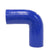 HTSEC90-350-BLUE HPS 3.5" (89mm) ID Blue 4Ply Silicone 90 Degree Elbow Couple Hose Coolant Intake