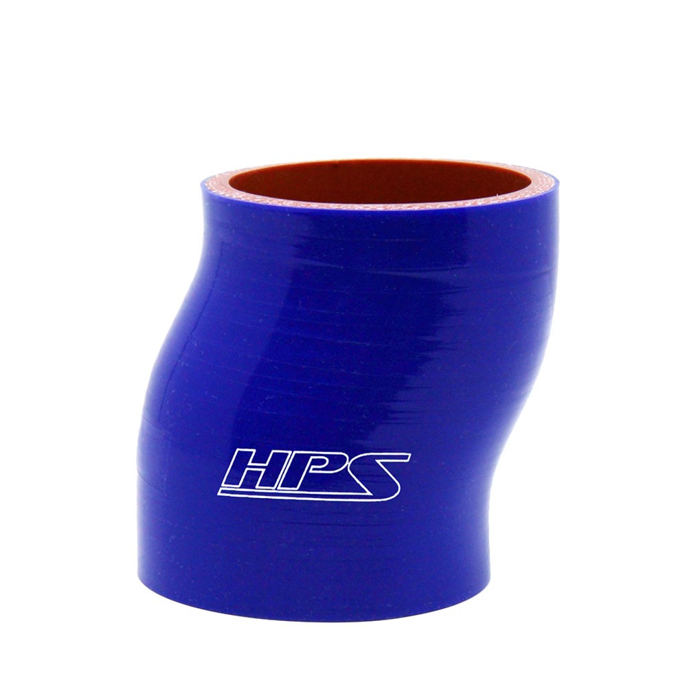 HPS Performance HTSOC Blue 4-Ply High Temp Silicone Reinforced 1/2" Offset Coupler Hose