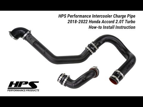 HPS Black 3PCs Cold/Hot Side Intercooler Charge Pipe Kit For 18-22 Honda Accord 2.0L Turbo CV2