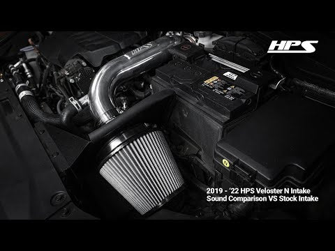 HPS Polish Aluminum Shortram Air Intake Kit w/Heat Shield For 19-22 Hyundai Veloster N 2.0L Turbo (JS)