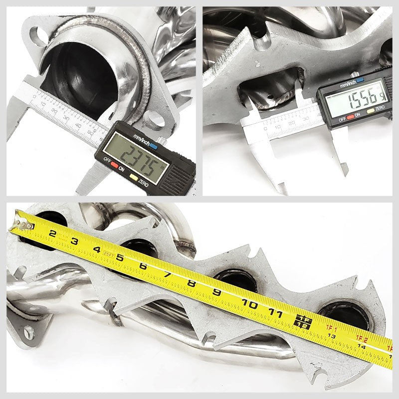 BFC Stainless Steel Exhaust Shorty Header Manifold Set For Ford 05-10 F250/F350 SuperDuty V8 5.4L-Performance-BuildFastCar