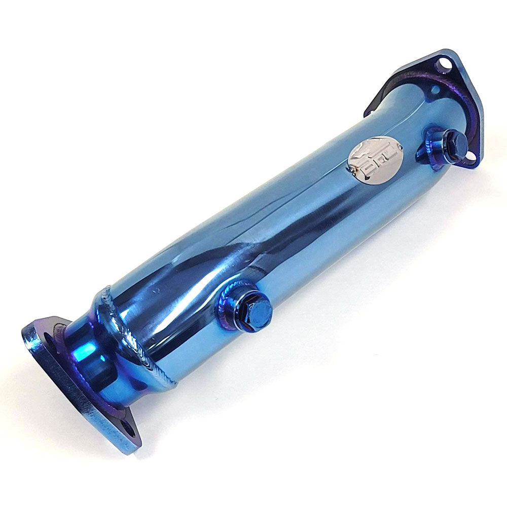 BFC Titanium Blue High Flow Exhaust Piping Pipe For 97-05 A4 B5 B6 1.8T