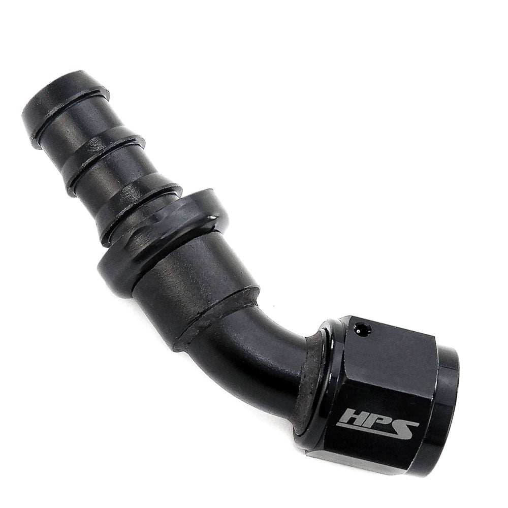 HPS 150-4504 Push-on Hose End to AN Female Fitting -4 45 Degree HPS-150-4504