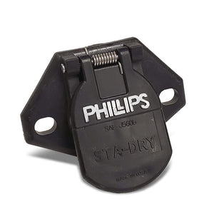 Phillips 16-720 7-Way Heavy Duty STA-DRY 2-Hole Wire Insertion Split Pin Socket-Electrical Connector-BuildFastCar
