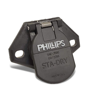 Phillips 16-722 7-Way HeavyDuty STA-DRY 2-Hole Ring Termination Split Pin Socket-Electrical Connector-BuildFastCar