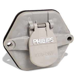 Phillips 16-7602-28 7-Way 28-pin Solid Pins w/o Circuit Breakers Socket Breaker-Electrical Connector-BuildFastCar