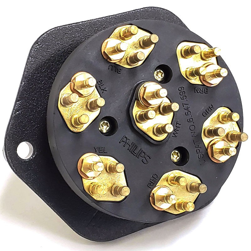 Phillips 16-7602-28 7-Way 28-pin Solid Pins w/o Circuit Breakers Socket Breaker-Electrical Connector-BuildFastCar