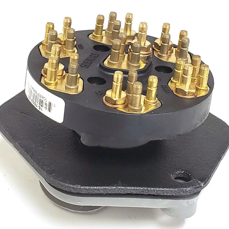 Phillips 16-7602-28 7-Way 28-pin Solid Pins w/o Circuit Breakers Socket Breaker-Electrical Connector-BuildFastCar