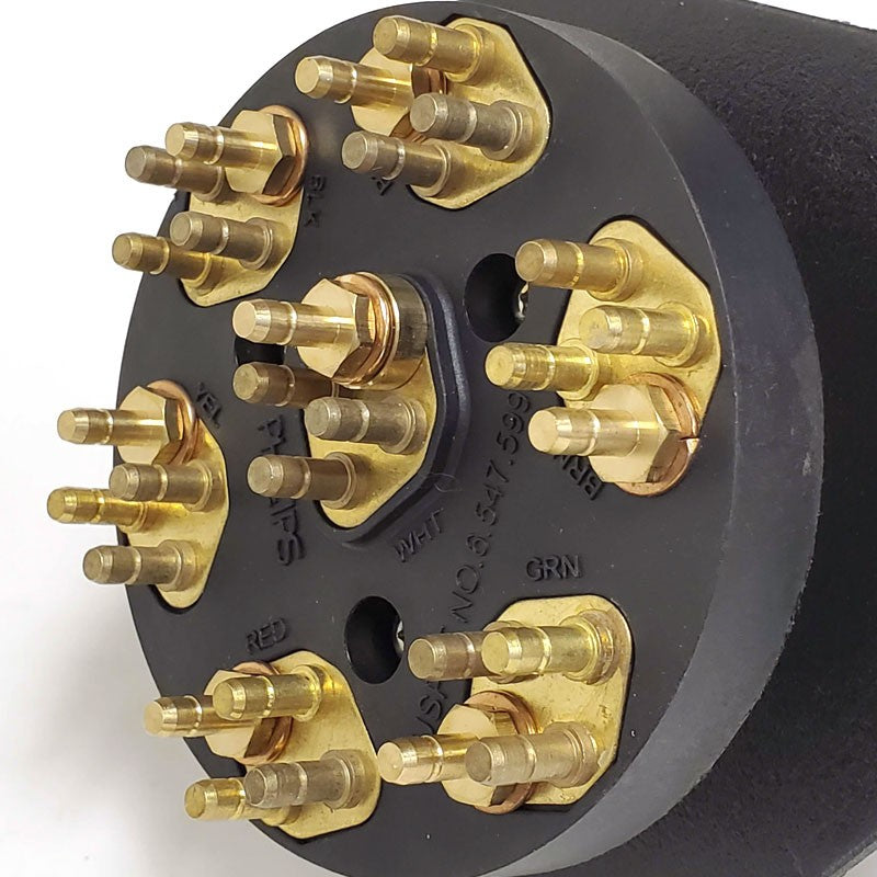 Phillips 16-7602-28 7-Way 28-pin Solid Pins w/o Circuit Breakers Socket Breaker-Electrical Connector-BuildFastCar