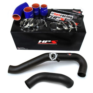 HPS Black Intercooler Charge Pipe Hot & Cold Side Kit For 15-17 Mustang Ecoboost-Performance-BuildFastCar