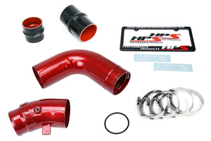 HPS Red Intercooler Cold Charge Pipe Turbo Boost 17-20 Chevy Silverado 2500HD Duramax 6.6L V8 Diesel Turbo L5P