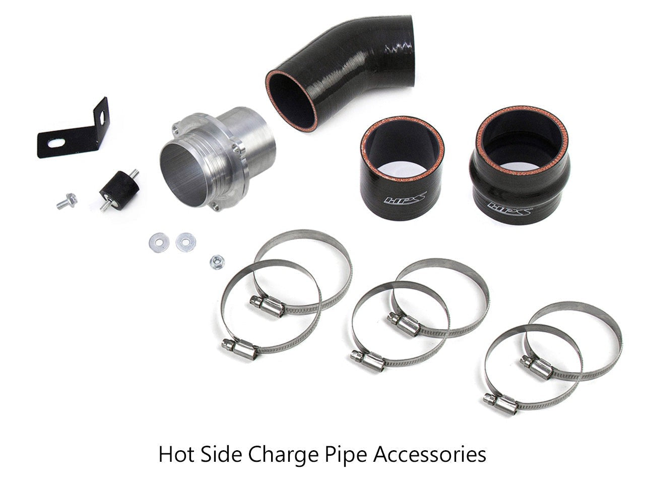 HPS Black Hot Side Intercooler Charge Pipe For 15-21 Audi A3/S3 TT/TTS / VW Golf GTI Jetta 1.8T 2.0T