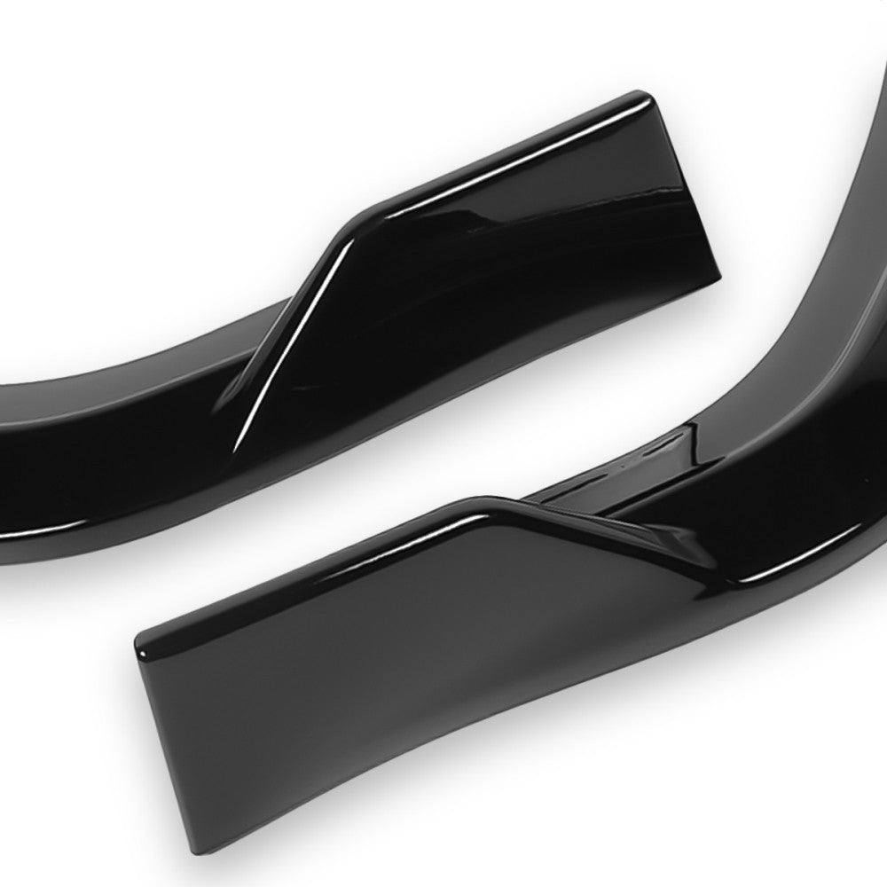 A Pair Carbon Fiber Look/Black Universal Car Front Bumper Splitter Lip  Deflector Spoiler Diffuser Lip Protection