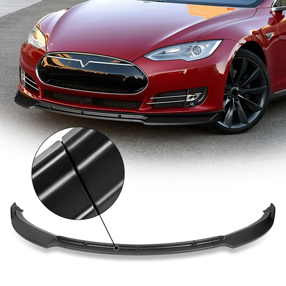 BFC Matte Black Front Bumper Lip Wing Diffuser 12-16 Model S 27-BMPL-F408