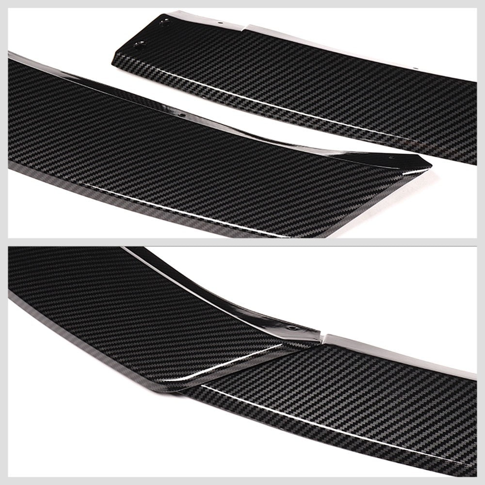 [Carbon Style Look] Front Bumper Lip Chin Guard Lower Body Kit For 19-21 Mazda 6