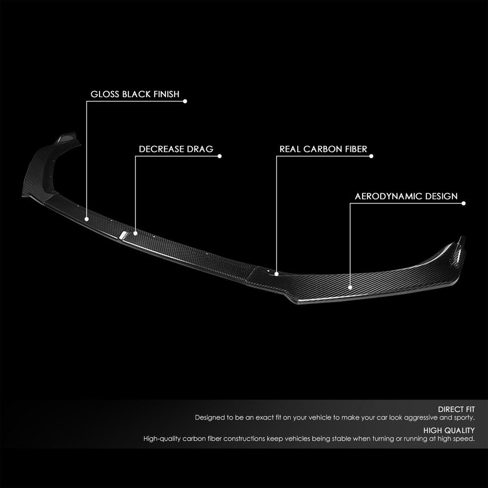 [Real Glossy Carbon Fiber] Front Bumper Lip Guard Body Kit For 19-21 Mazda 6