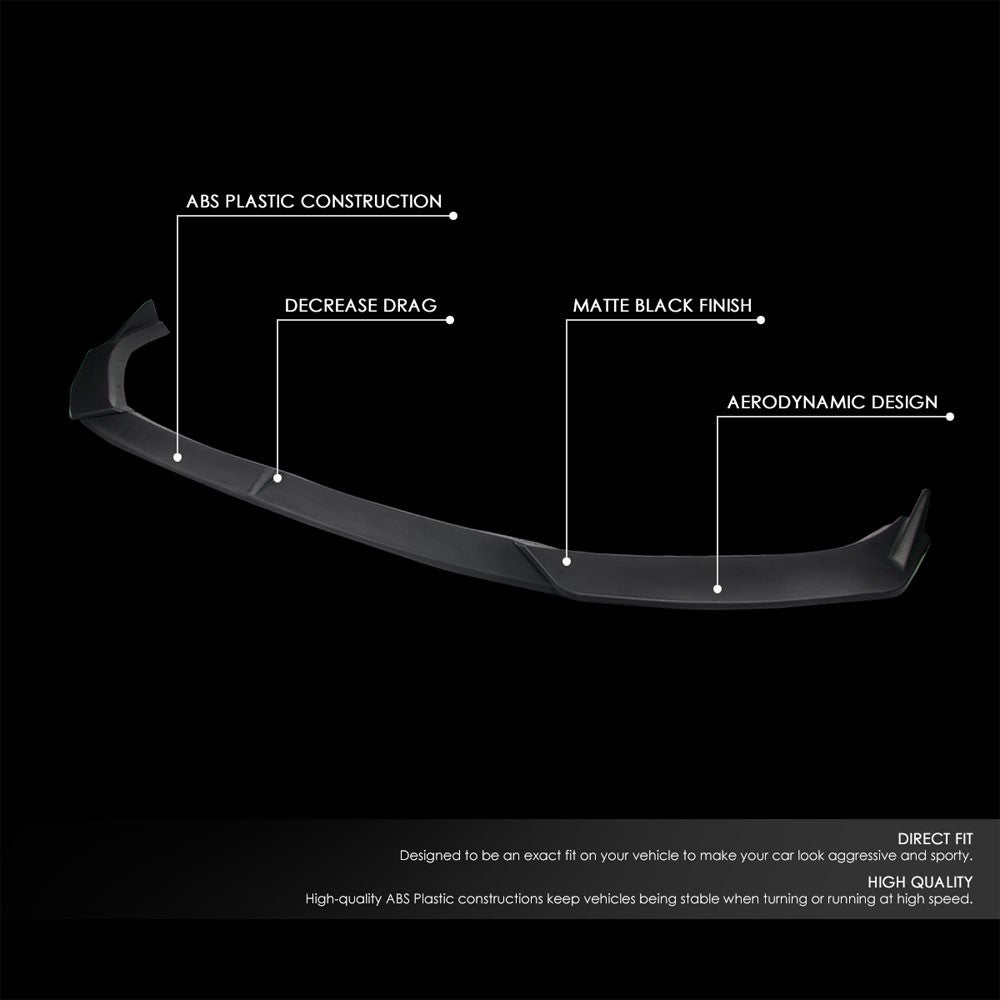 [Matte Black] Front Bumper Lip Chin Wing Guard Lower Body Kit For 19-21 Mazda 6