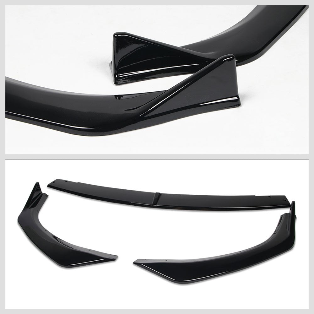 [Painted Gloss Black] Front Bumper Lip Guard Lower Body Kit For 19+ Mazda 3 BP