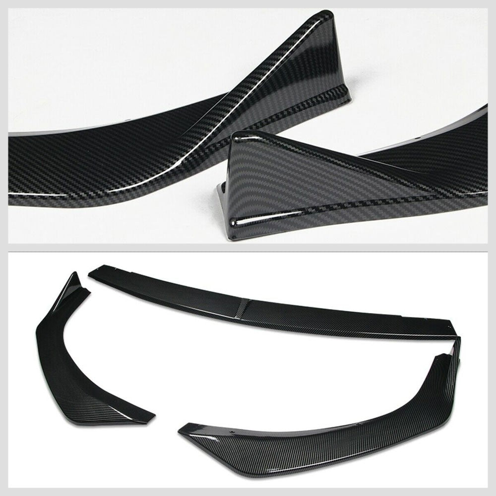 [Carbon Style Look] Front Bumper Lip Guard Lower Body Kit For 19+ Mazda 3 BP