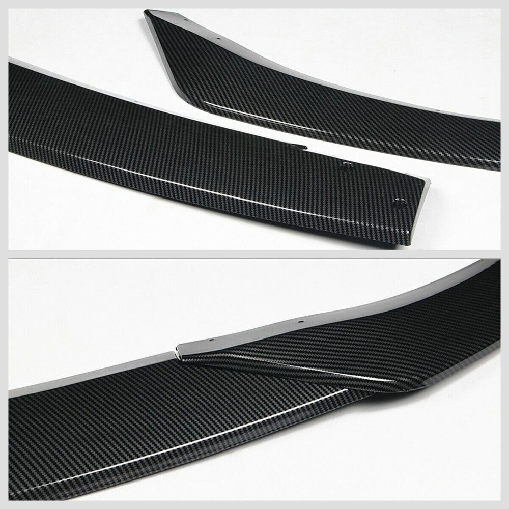 [Carbon Style Look] Front Bumper Lip Guard Lower Body Kit For 19+ Mazda 3 BP